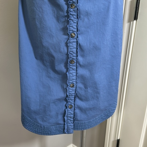 Anthropologie Pilcro Collared Shirt Dress Denim Medium Blue Sz 6 - Picture 6 of 16